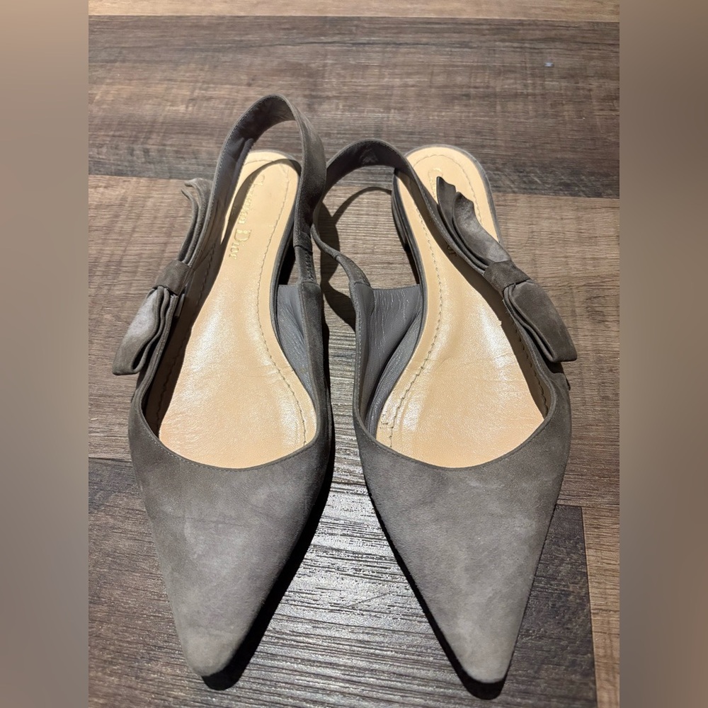 CHRISTIAN DIOR PATENT J’ADIOR SLINGBACK FLATS 38 1/2 Women’s 8